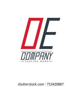 Initial Letter OE Design Logo Template