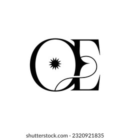 Initialbuchstaben OE Logo-Design