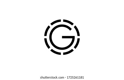 Initial Letter OG GO with Digital Connection Logo Design Inspiration