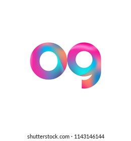 Initial Letter OG Logo Lowercase colorful design, Modern and Simple Logo Design.
