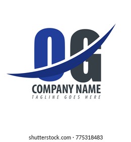 Initial Letter OG Overlapping Logo