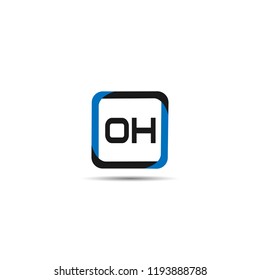 Initial Letter OH Logo Template Design