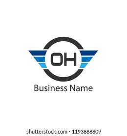 Initial Letter OH Logo Template Design