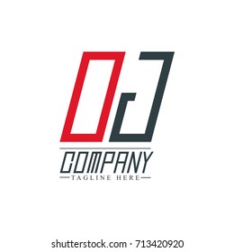 Initial Letter OJ Design Logo Template