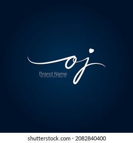 Logotipo de la carta inicial DO - Logo del estilo de firma manuscrita