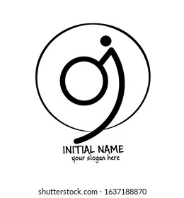 Initial letter Oj logo template vector
