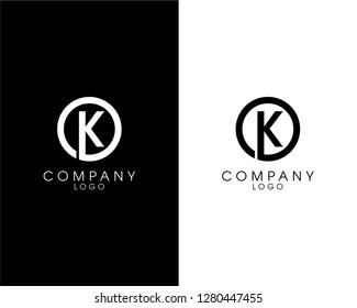 initial letter ok, ko logotype company name design. vector logo for business and company identity