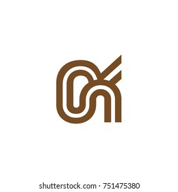 Initial letter OK Linked Logo Design