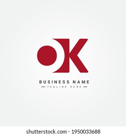 Initial Letter OK Logo - Minimal Business Logo