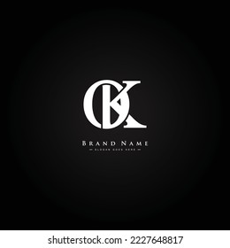 Initial Letter OK Logo - Simple Business Logo for Alphabet O and K