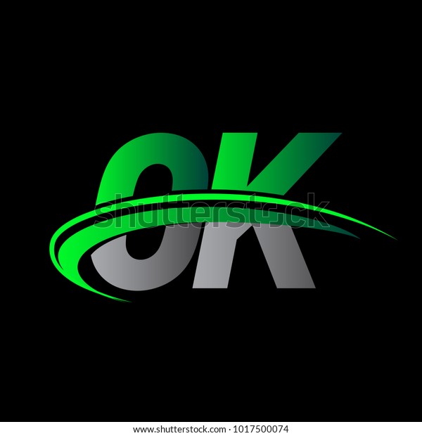 Initial Letter Ok Logotype Company Name Stock Vector ...