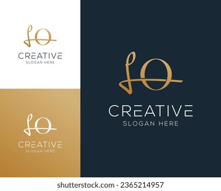 Initial letter OL, LO logo design vector illustration