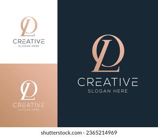 Initial letter OL, LO logo design vector illustration