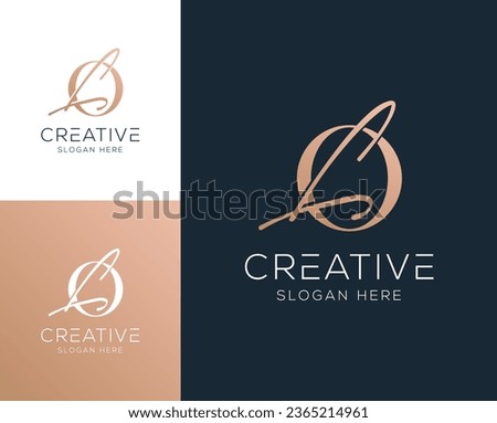 Initial letter OL, LO logo design vector illustration