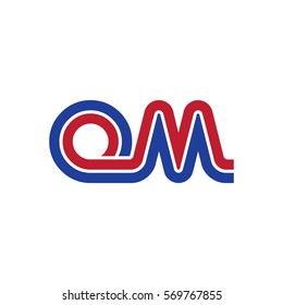 Initial Letter OM Linked Design Logo
