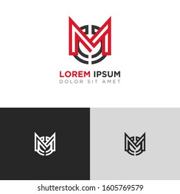 Initial Letter OM linked uppercase overlap modern logo design template. Suitable for business, consulting group company