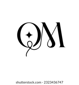 Initial letter OM logo design creative