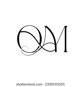 Initial letter OM logo design creative