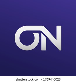 letra inicial Plantilla de logotipo de diseño ON