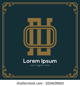 initial letter on vintage style