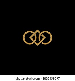 Anfangsbuchstaben OO oder O minimales Konzept Logo Design Vektorgrafik
