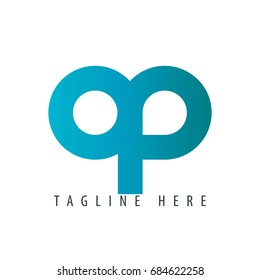 Initial Letter OP Linked Circle Design Logo