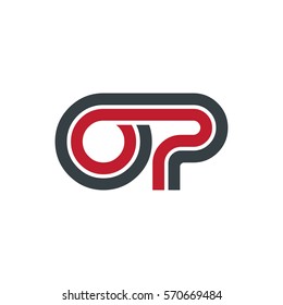 Initial Letter OP Linked Design Logo