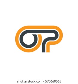 Initial Letter OP Linked Design Logo