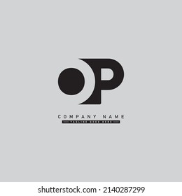 Initial Letter OP Logo - Simple Business Logo