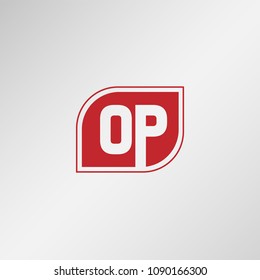 Initial Letter OP Logo Template