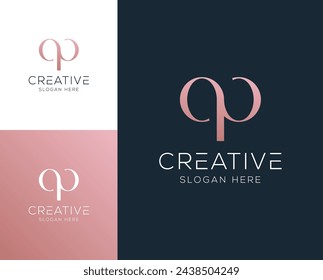 Anfangsbuchstabe OP, PO Logo Design Vektor-Illustration