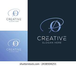 Anfangsbuchstabe OP, PO Logo Design Vektor-Illustration