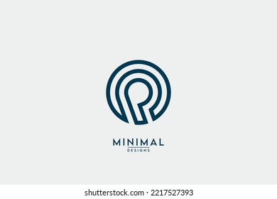 Initial letter OP, PO, O, P Logo Design Vector Template Element.