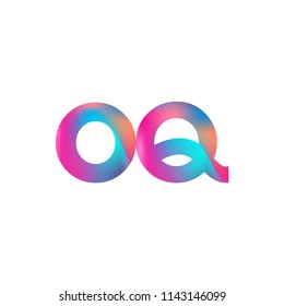 Initial Letter Oq Logo Lowercase Colorful Stock Vector (Royalty Free ...