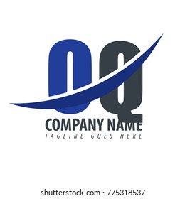 Initial Letter OQ Overlapping Logo