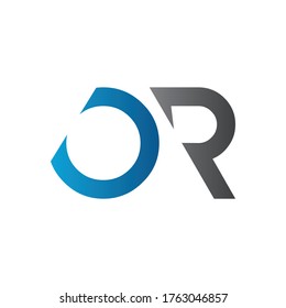 Initial Letter OR, O R Logo Design Vector Template. Abstract Letter Minimal Typography Logo Design