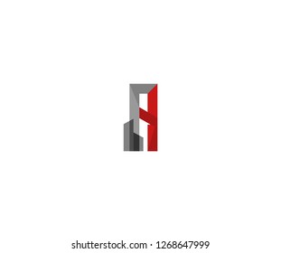 Initial A letter origami polygonal modern corporate logotype