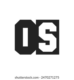 Initial Letter OS Logo Design Template. OS Logo