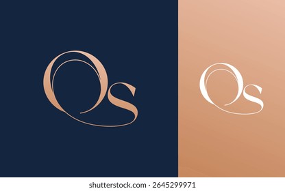 Letra inicial SO logotipo SO ilustração vetor design para casal, casamento e negócios