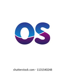 Initial Letter OS Logo Lowercase, colorful logotype Modern and Simple Logo Design.
