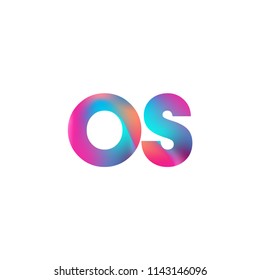 Initial Letter OS Logo Lowercase colorful design, Modern and Simple Logo Design.
