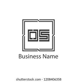Initial Letter OS Logo Template Design