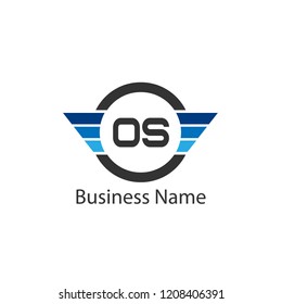 Initial Letter OS Logo Template Design