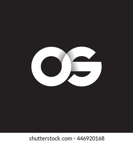 initial letter os modern linked circle round lowercase logo white black