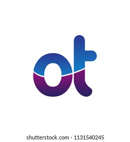 Initial Letter OT Logo Lowercase, colorful logotype Modern and Simple Logo Design.
