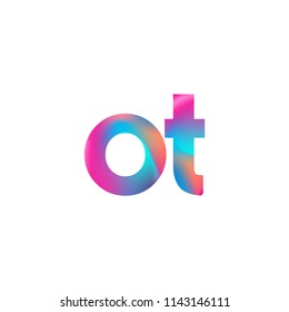 Initial Letter Ot Logo Lowercase Colorful Stock Vector (Royalty Free ...