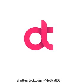 Anfangsbuchstabe zu modernen verknüpften Kreis rund Kleinbuchstabe Logo rosa