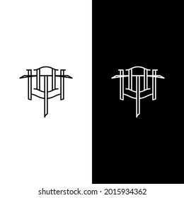 Initial letter OTW, WTO, TWO logo vector design template