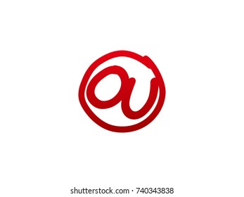 The initial letter OU handwritten logo