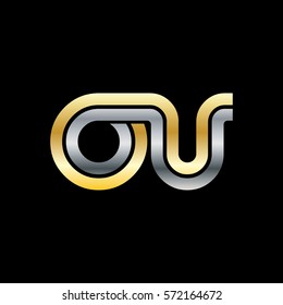 Initial Letter OU Linked Design Logo